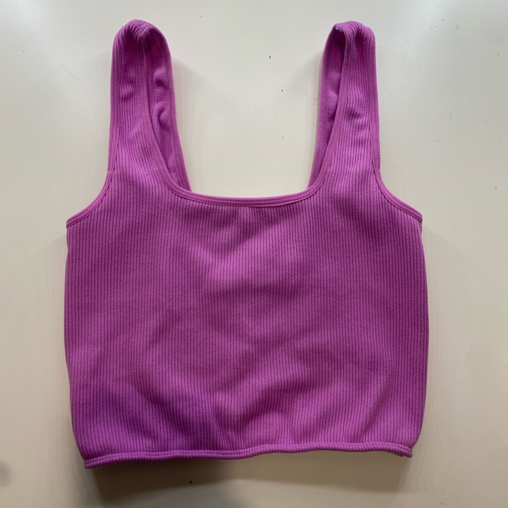 Basic purple cropped tank